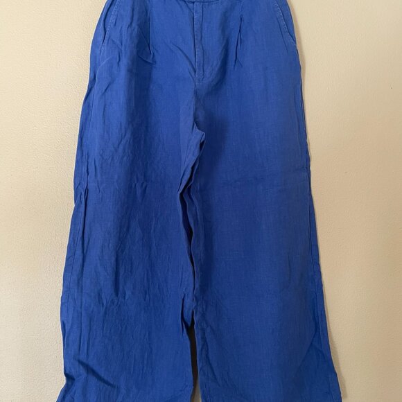 Madewell Blue Linen Pants Size 4 - Picture 5 of 8